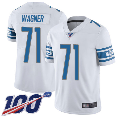 Detroit Lions Limited White Youth Ricky Wagner Road Jersey NFL Football 71 100th Season Vapor Untouchable